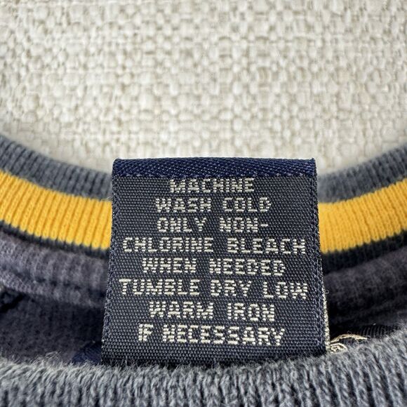 Sonoma Vintage Long Sleeve Shirt Men's 90s Y2K Gray Yellow Skater Sweater Large - Picture 11 of 13